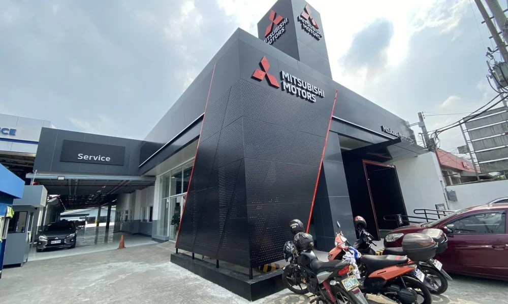 Automotive dealership building and exterior signage by The Fourth Dimension, Inc. Philippines
