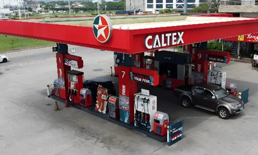 Gas station exterior signage project by The Fourth Dimension, Inc. Philippines