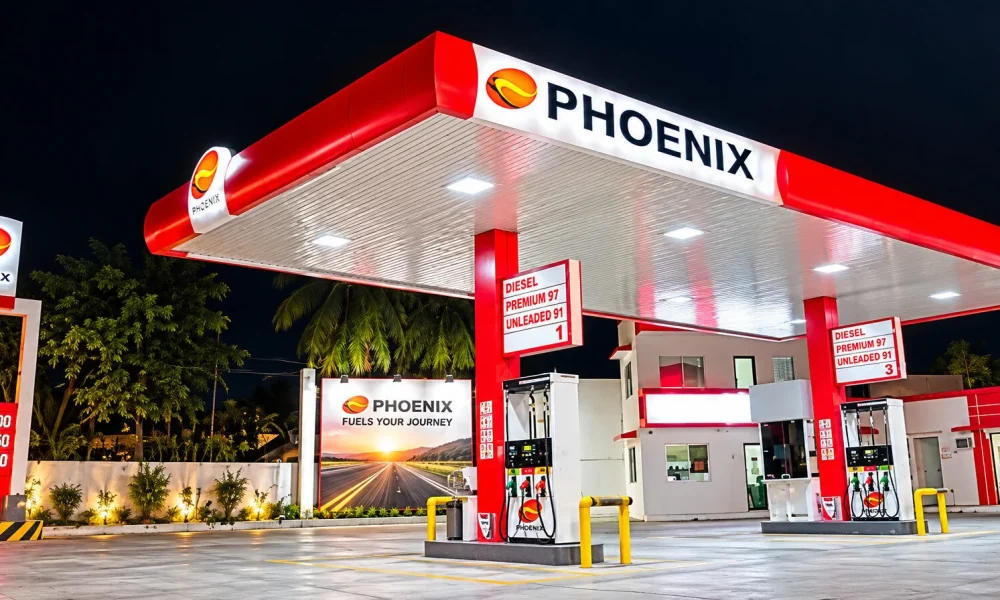Phoenix gas station signage project by The Fourth Dimension, Inc. Philippines