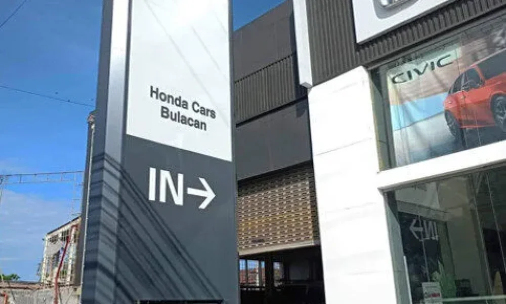 Automotive dealership exterior signage project by The Fourth Dimension, Inc. Philippines